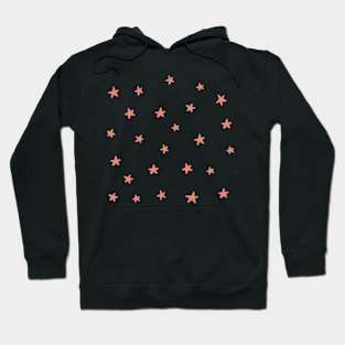 Dreamy stars in coral Hoodie